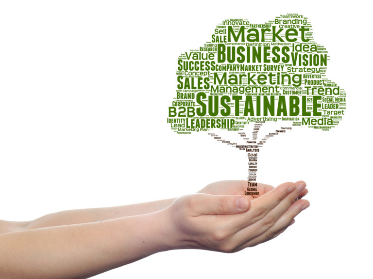 Conceptual media or business tree word cloud